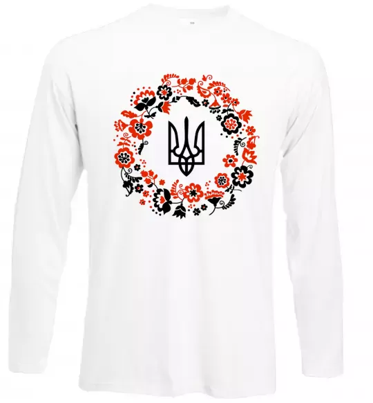 Лонгслив Вінок з тризубом Белый фото