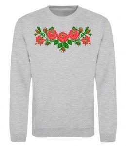 Світшот Квіти вишиванка