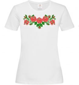 Жіноча футболка Квіти вишиванка Жіноча футболка Квіти вишиванка