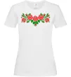 Женская футболка Квіти вишиванка Белый Женская футболка Квіти вишиванка Белый фото
