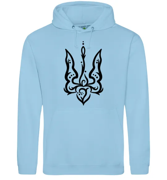 Жіноча толстовка (худі) Тризуб вензель Блакитний фото