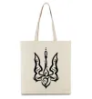 Эко-сумка Тризуб вензель Бежевый фото