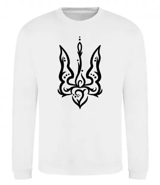 Світшот Тризуб вензель Білий фото