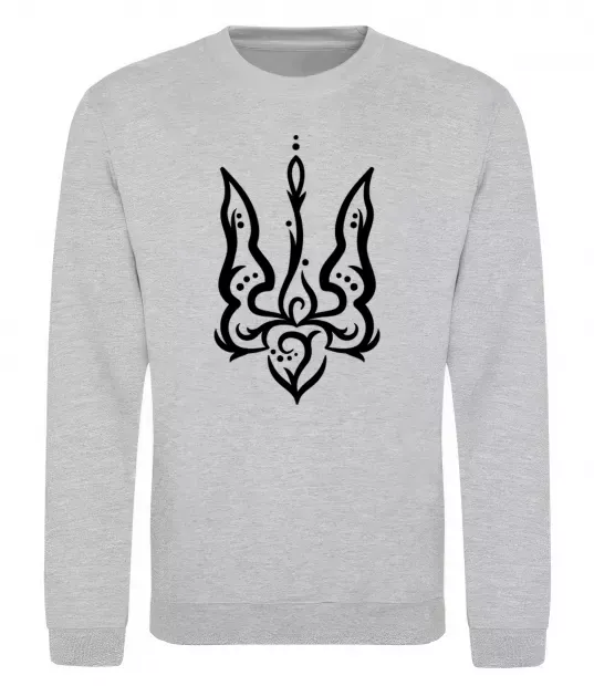 Світшот Тризуб вензель Сірий меланж фото