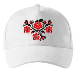 Кепка Квіти вишиванка чб Кепка Квіти вишиванка чб