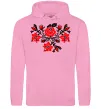 Женская толстовка (худи) Квіти вишиванка чб Розовый фото