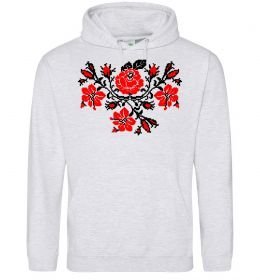 Женская толстовка (худи) Квіти вишиванка чб Женская толстовка (худи) Квіти вишиванка чб