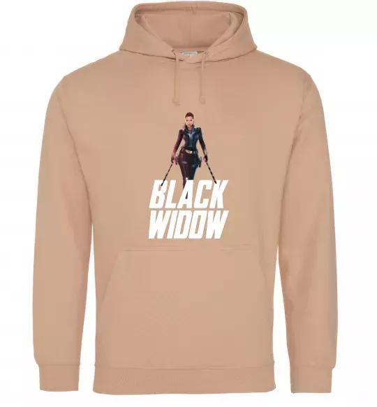 Жіноча толстовка (худі) Black widow Пісочний фото