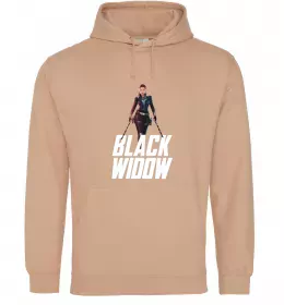 Женская толстовка (худи) Black widow Песочный фото