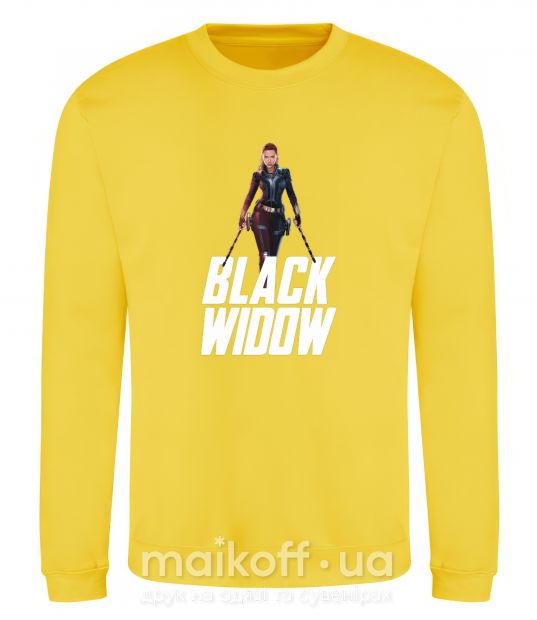 Світшот Black widow Сонячно жовтий фото
