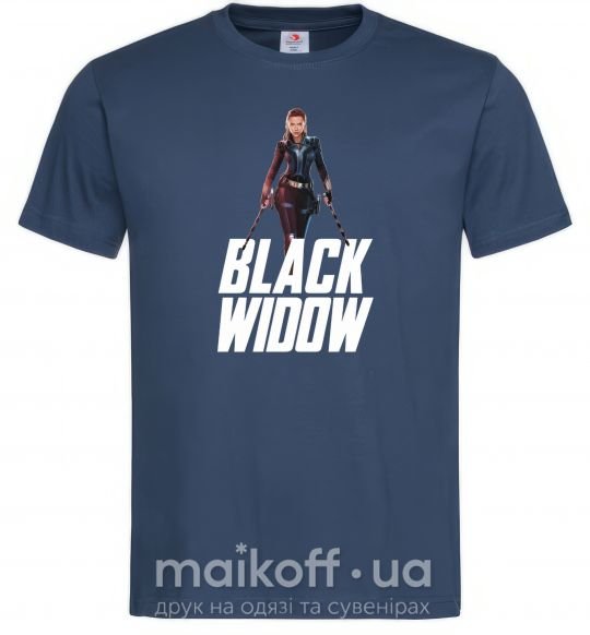 Мужская футболка Black widow Темно-синий фото