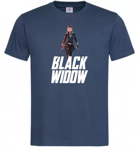 Мужская футболка Black widow Темно-синий фото