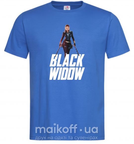Чоловіча футболка Black widow Яскраво-синій фото