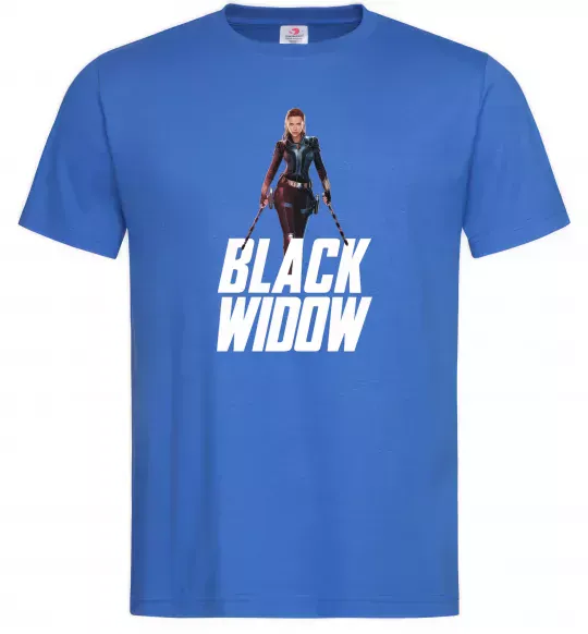 Мужская футболка Black widow Ярко-синий фото