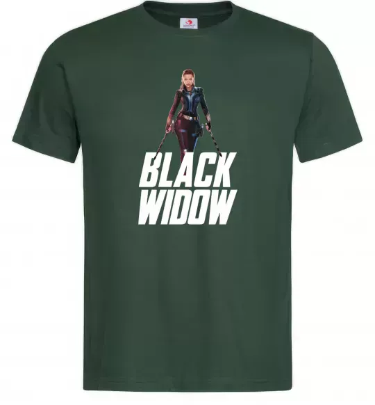 Мужская футболка Black widow Темно-зеленый фото