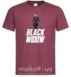 Чоловіча футболка Black widow Бордовий фото