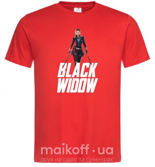 Мужская футболка Black widow Красный фото