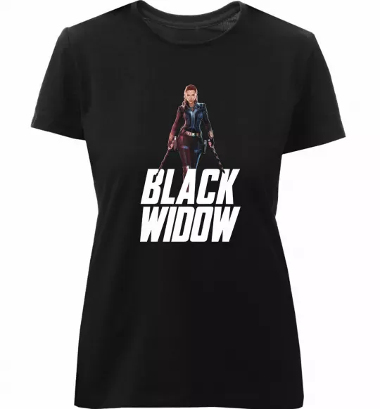 Жіноча преміум футболка Black widow Чорний фото