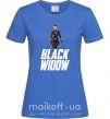 Женская футболка Black widow Ярко-синий фото