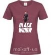 Женская футболка Black widow Бордовый фото