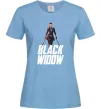 Жіноча футболка Black widow Блакитний фото