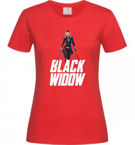 Жіноча футболка Black widow Червоний фото