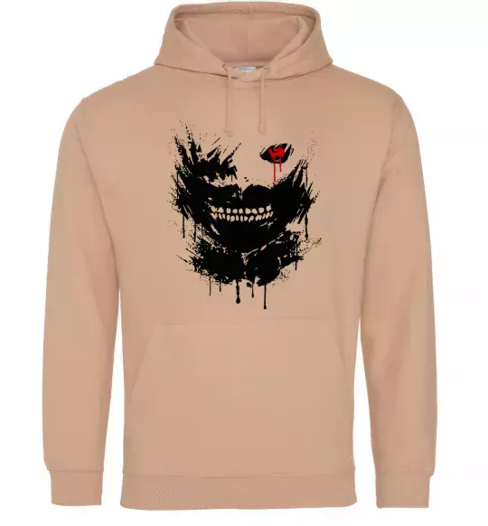 Чоловіча толстовка (худі) Токійський гуль Канекі бризки Пісочний фото