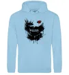 Жіноча толстовка (худі) Токійський гуль Канекі бризки Блакитний Жіноча толстовка (худі) Токійський гуль Канекі бризки Блакитний фото