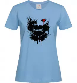 Женская футболка Токійський гуль Канекі бризки Голубой фото