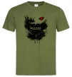 Чоловіча футболка Токійський гуль Канекі бризки Оливковий фото