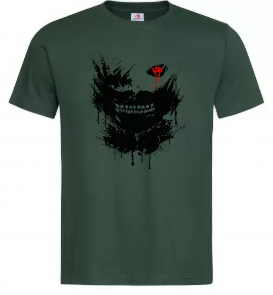 Чоловіча футболка Токійський гуль Канекі бризки Темно-зелений фото