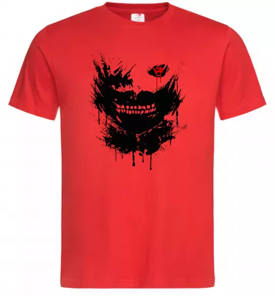 Чоловіча футболка Токійський гуль Канекі бризки Червоний фото