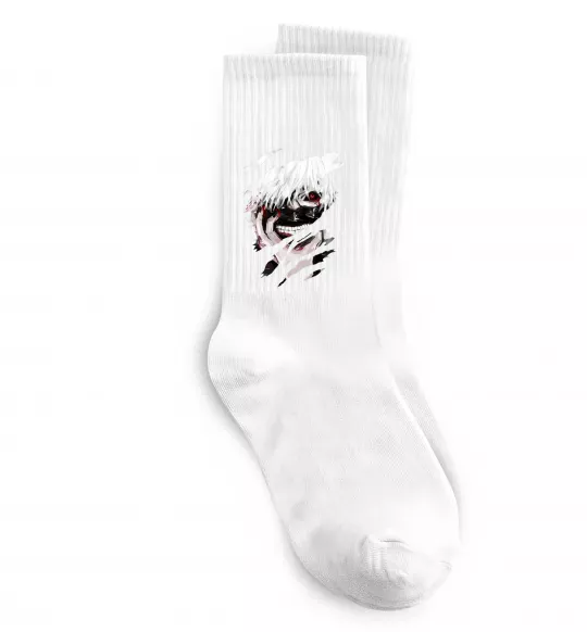 Носки Токийский гуль Канеки Белый фото