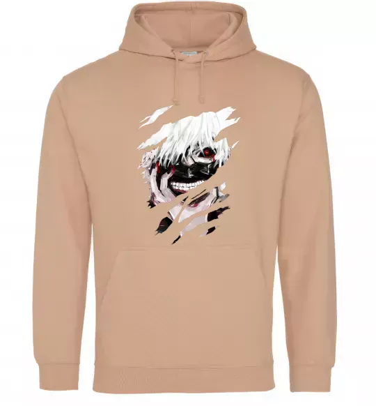 Женская толстовка (худи) Токийский гуль Канеки Песочный фото