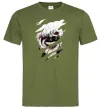 Мужская футболка Токийский гуль Канеки Оливковый фото