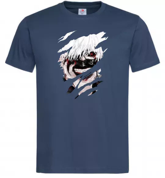Мужская футболка Токийский гуль Канеки Темно-синий фото