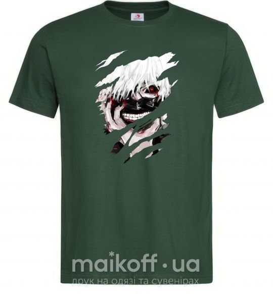 Мужская футболка Токийский гуль Канеки Темно-зеленый фото