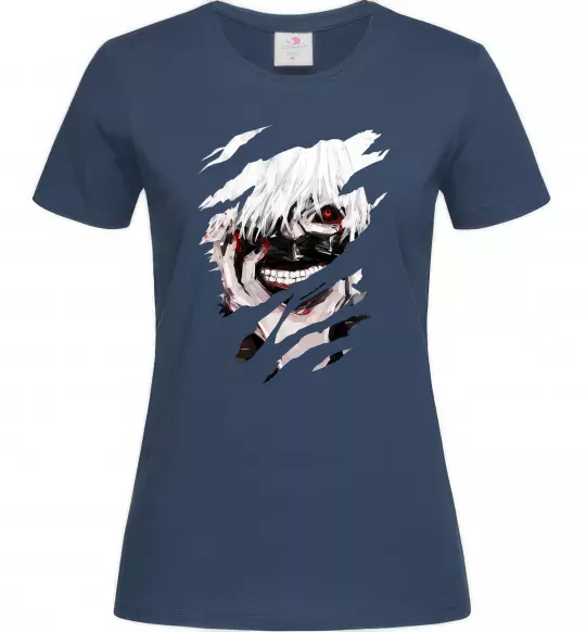 Женская футболка Токийский гуль Канеки Темно-синий фото