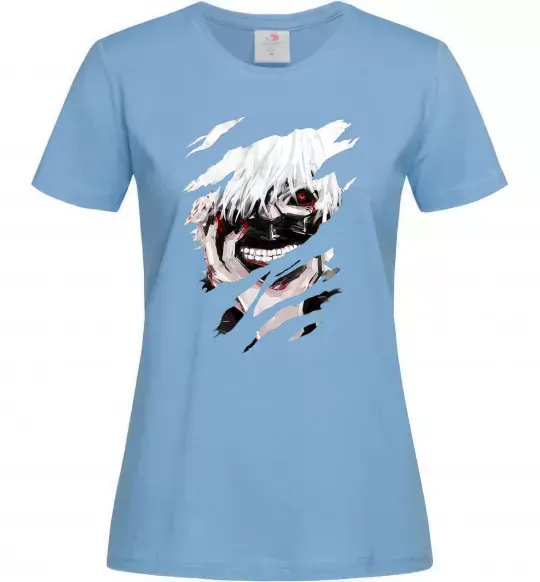 Женская футболка Токийский гуль Канеки Голубой фото
