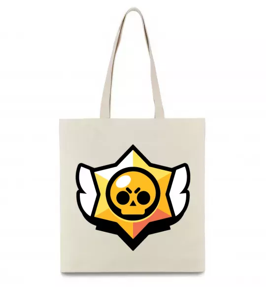 Эко-сумка Бравл старс лого Бежевый фото