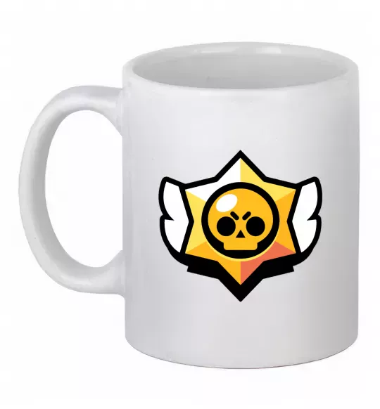 Чашка керамическая Бравл старс лого Белый фото