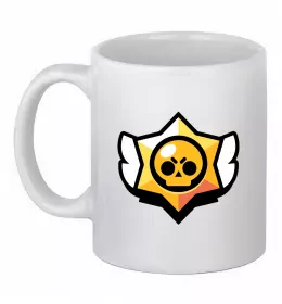Чашка керамическая Brawl Stars атрибути Белый фото