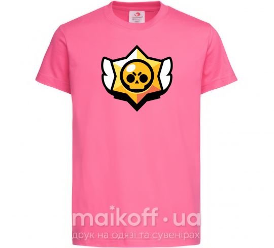 Детская футболка Бравл старс лого Ярко-розовый фото