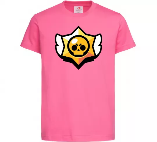 Дитяча футболка Бравл старс лого Яскраво-рожевий фото
