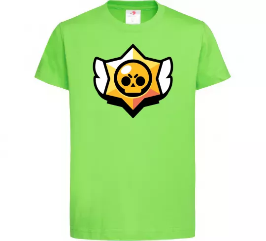 Дитяча футболка Бравл старс лого Лаймовий фото