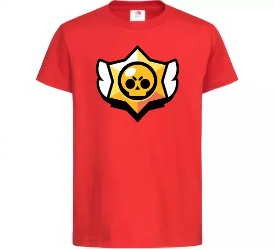 Дитяча футболка Бравл старс лого Червоний фото