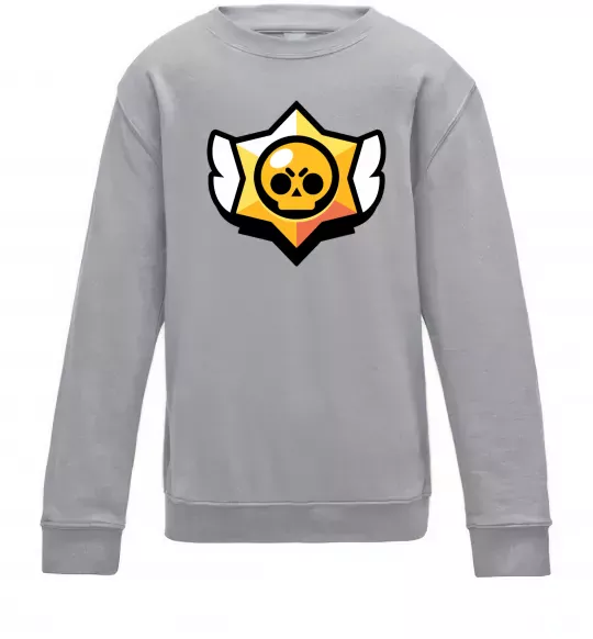 Дитячий світшот Бравл старс лого Сірий меланж фото