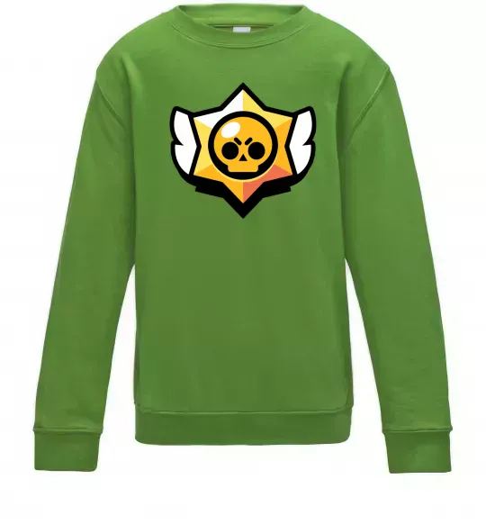 Дитячий світшот Бравл старс лого Лаймовий фото