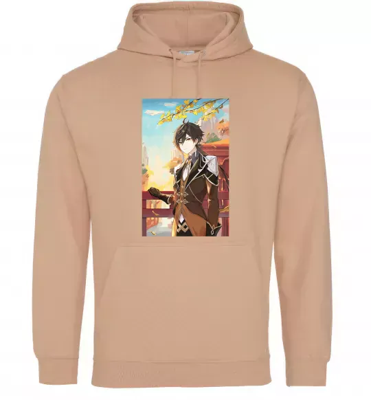 Жіноча толстовка (худі) Genshion impact Zhongli Пісочний фото