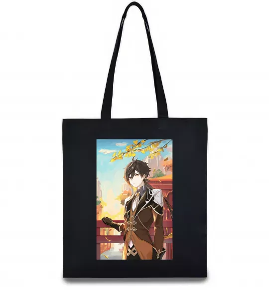 Еко-сумка Genshion impact Zhongli Чорний фото